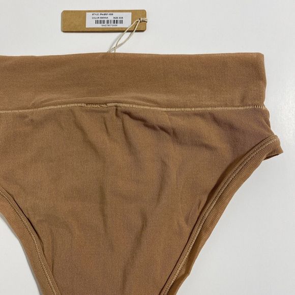 SKIMS Fits Everybody Cheeky Brief Panty Panties Women's XXS 2XS Sienna Brown NEW - Picture 7 of 10